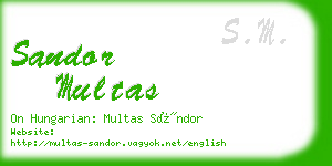 sandor multas business card